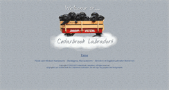 Desktop Screenshot of cedarbrooklabradors.com