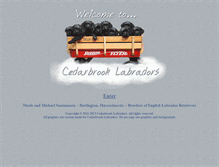 Tablet Screenshot of cedarbrooklabradors.com